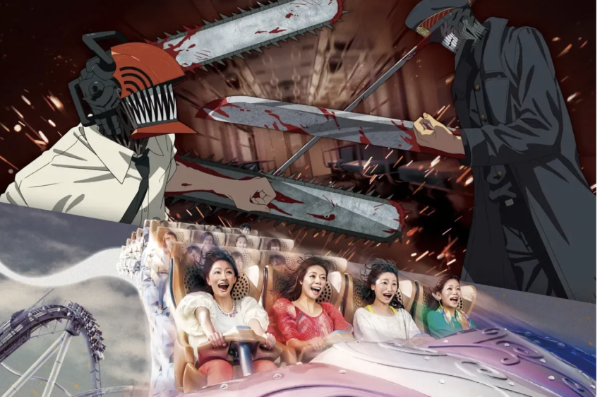 Chainsaw Man coming to Universal Studios Japan with Pochita chow, plushies, and thrill ride music