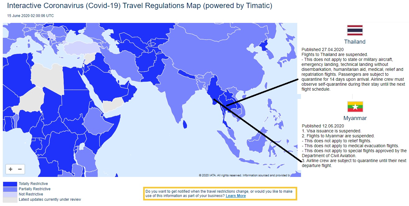 IATA launches interactive map with latest COVID19 travel restrictions