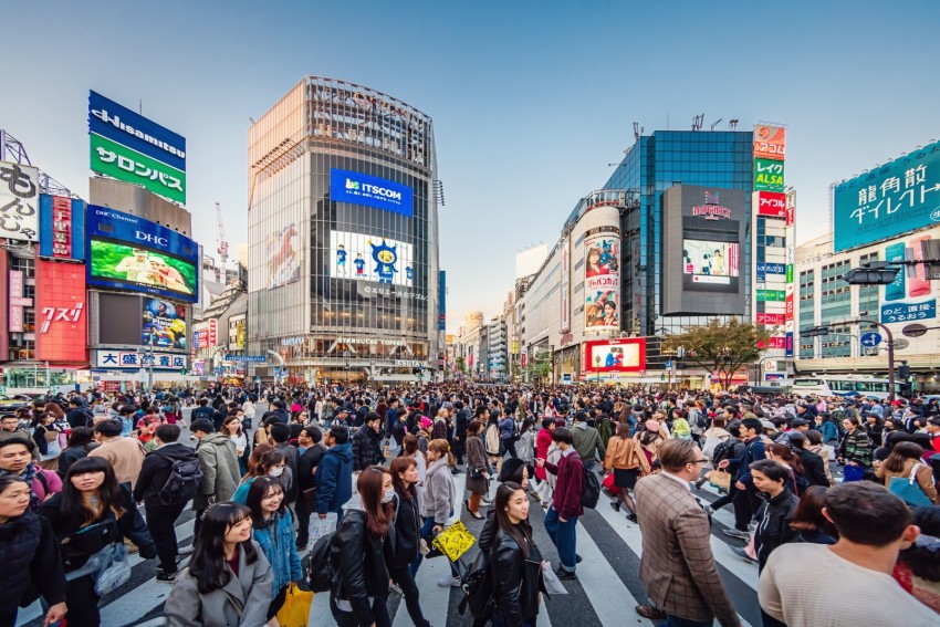 Shibuya crowds