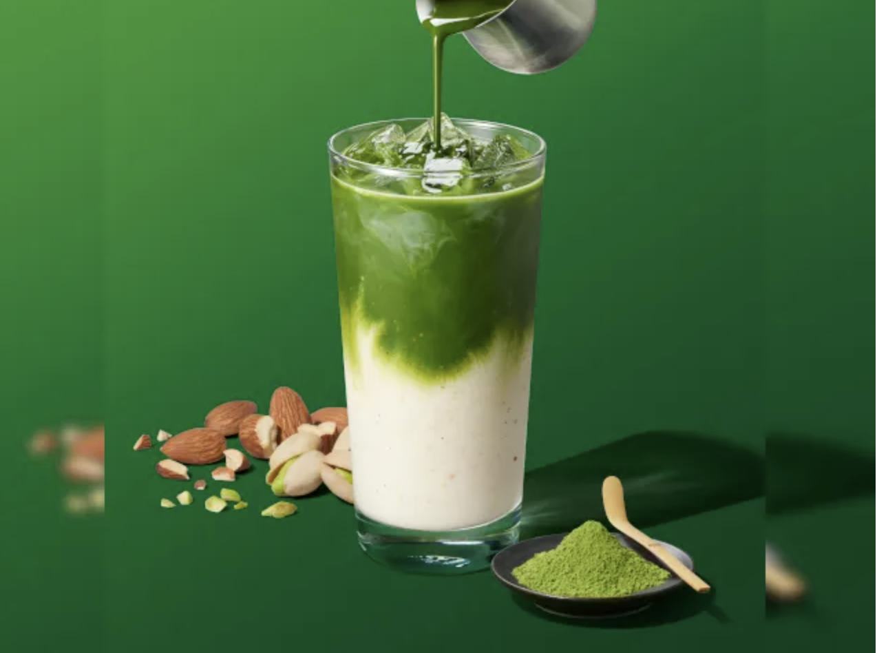 Starbucks adds matcha and pistachio milk tea latte to menu in Japan for limited time