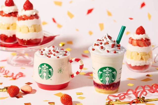 starbucks japan christmas 2019 merry strawberry cake frappuccino latte drinks japanese limited edition new photos top