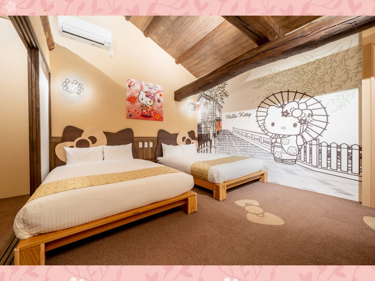 Kyoto hotel opens traditional 'machiya'-style Hello Kitty room