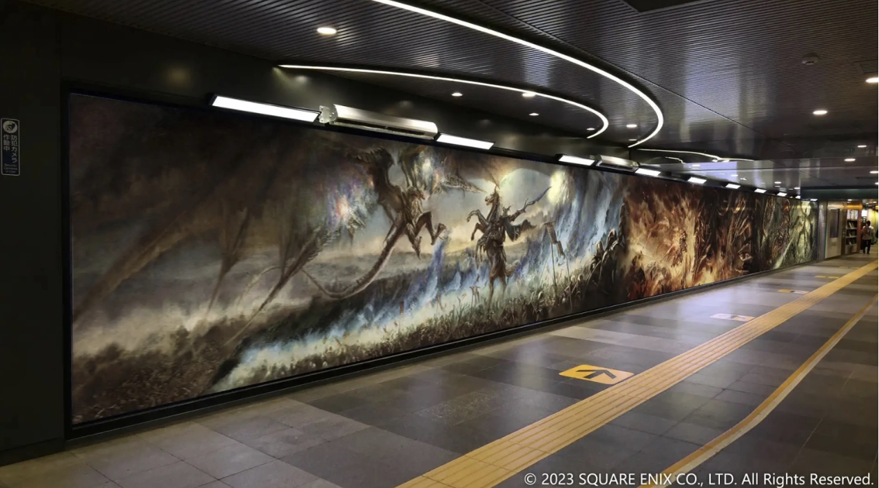 Final Fantasy scene plays out on 3-D billboard in Tokyo