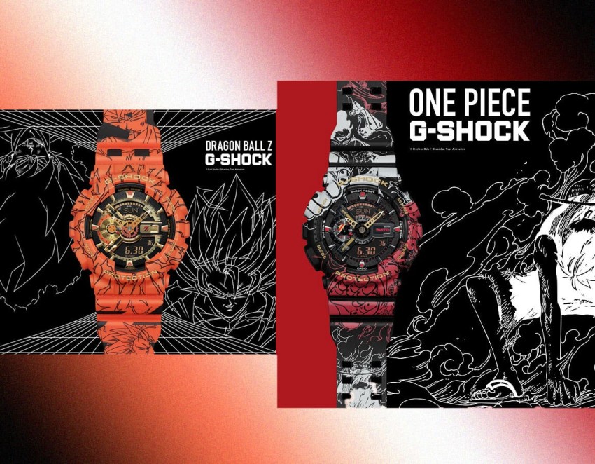 Casio G Shock watches coming out in Dragon Ball Z and One Piece