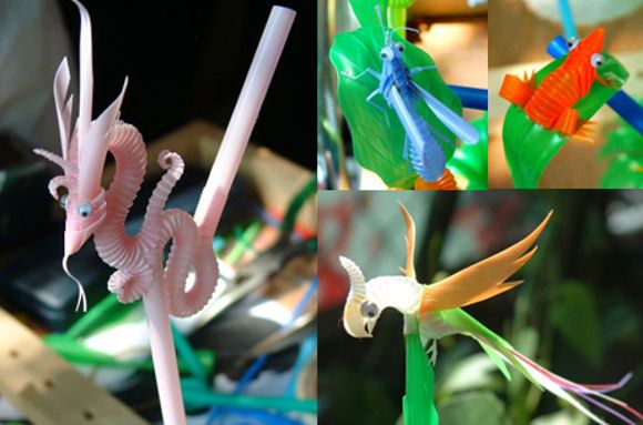 Styrofoam and Crazy Straws STEAM Sculpture Art Project for Kids