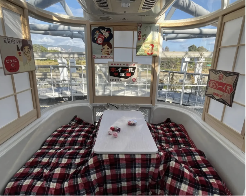 Japan's tallest Ferris wheel adds kotatsu and hot sake service for